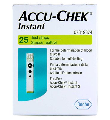 Accu Chek Instant Blood Glucose Test Strips 25 Strips