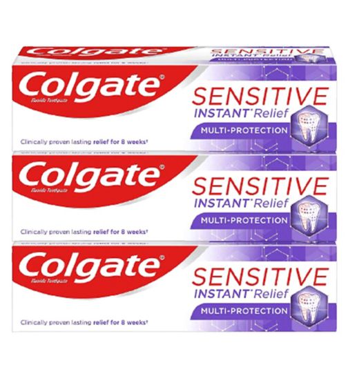 Colgate Sensitive Instant Relief Multi Protection Sensitive Toothpaste 75ml;Colgate Sensitive Instant Relief Multi Protection Toothpaste 75ml Pack of 3;Colgate Sensitve Ins Relief Multi-Protect Toothpaste 75ml
