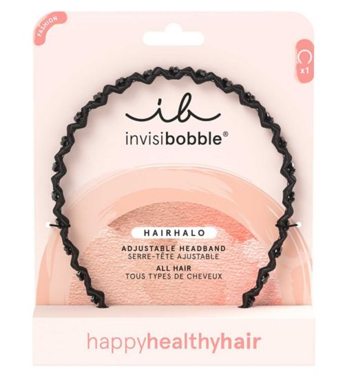 invisibobble HAIRHALO Headband - Black Sparkle