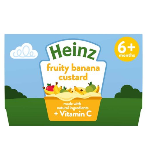 Heinz Banana Custard Pots Baby Food 6+ Months 4x 100g