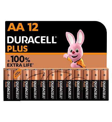 Duracell Plus batteries AA 12s