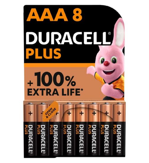 Duracell Plus batteries AAA 8s