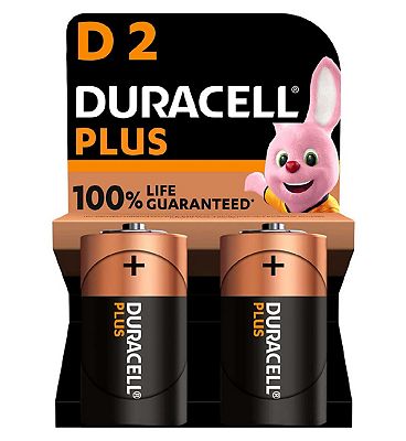 Duracell Plus 100% D 2pk