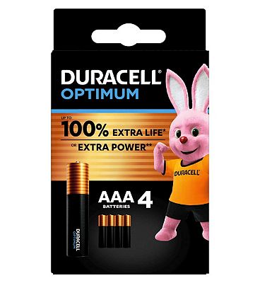 Duracell Optimum AAA batteries 4s