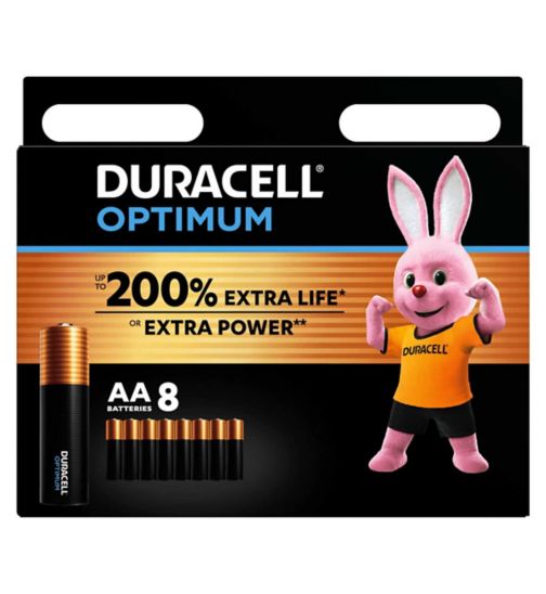Duracell Optimum AA batteries 8s