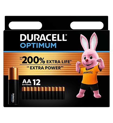 Duracell Optimum AA batteries 12s