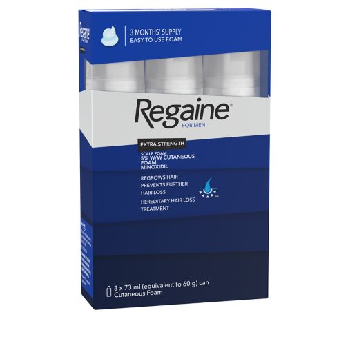 Regaine for Men Extra Strength Scalp Foam 5% w/w Cutaneous Foam - 3 Months Supply