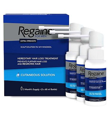 Regaine for Men Extra Strength Scalp Solution 5% W/V Minoxidil - 3 Months Supply