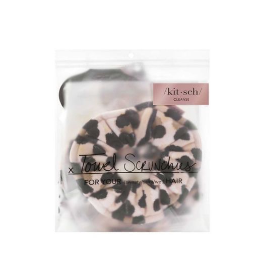 Kitsch Microfiber Towel Scrunchies Leopard