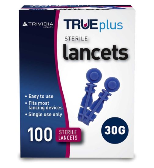 Trividia TRUEplus Lancets 30 Gauge - 100 Sterile Lancets