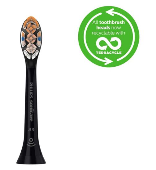 Philips Sonicare Premium All-in-One Black Replacement Brush Heads 2 Pack HX9092/11      