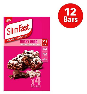 SlimFast Rocky Road Meal Replacement Bar bundle - 12 bars