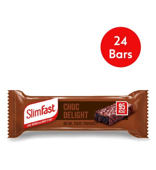 SlimFast Chocolate Delight Snack Bar Bundle - 24 bars;SlimFast Double Chocolate Snack Bar - 25g;SlimFast Double Chocolate Snack Bar 25g