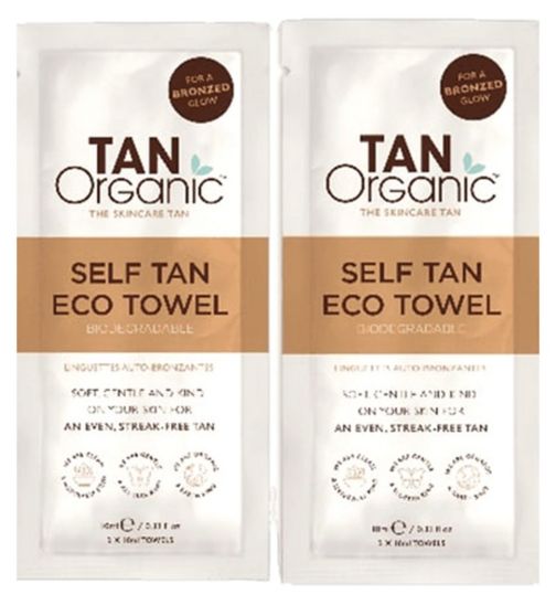 Tanorganic Self Tan Eco Towels 10ML 2pk
