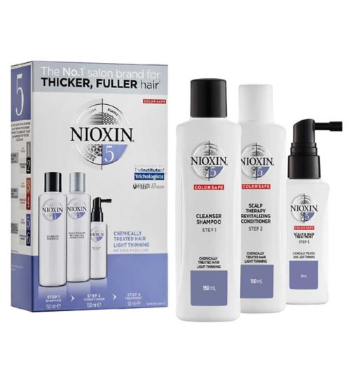 NIOXIN 3-Part System 5 Trial Kit for Chemically Treated Hair with Light Thinning