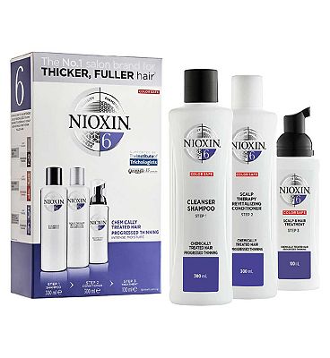 NIOXIN 3-part System 6 Loyalty Kit for Chemically Treated Hair with Progressed Thinning
