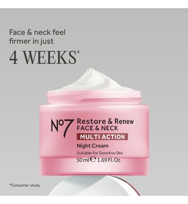 No7 Restore & Renew Face & Neck MULTI ACTION Night Cream 50ml Enhanced Formula (3)