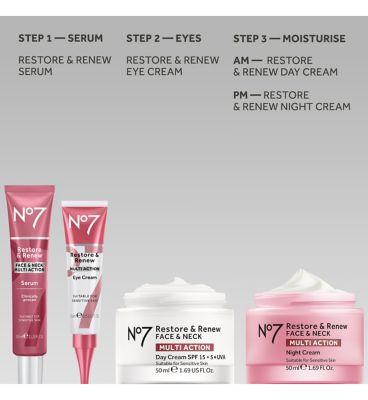 No7 Restore & Renew Face & Neck MULTI ACTION Night Cream 50ml Enhanced Formula (6)