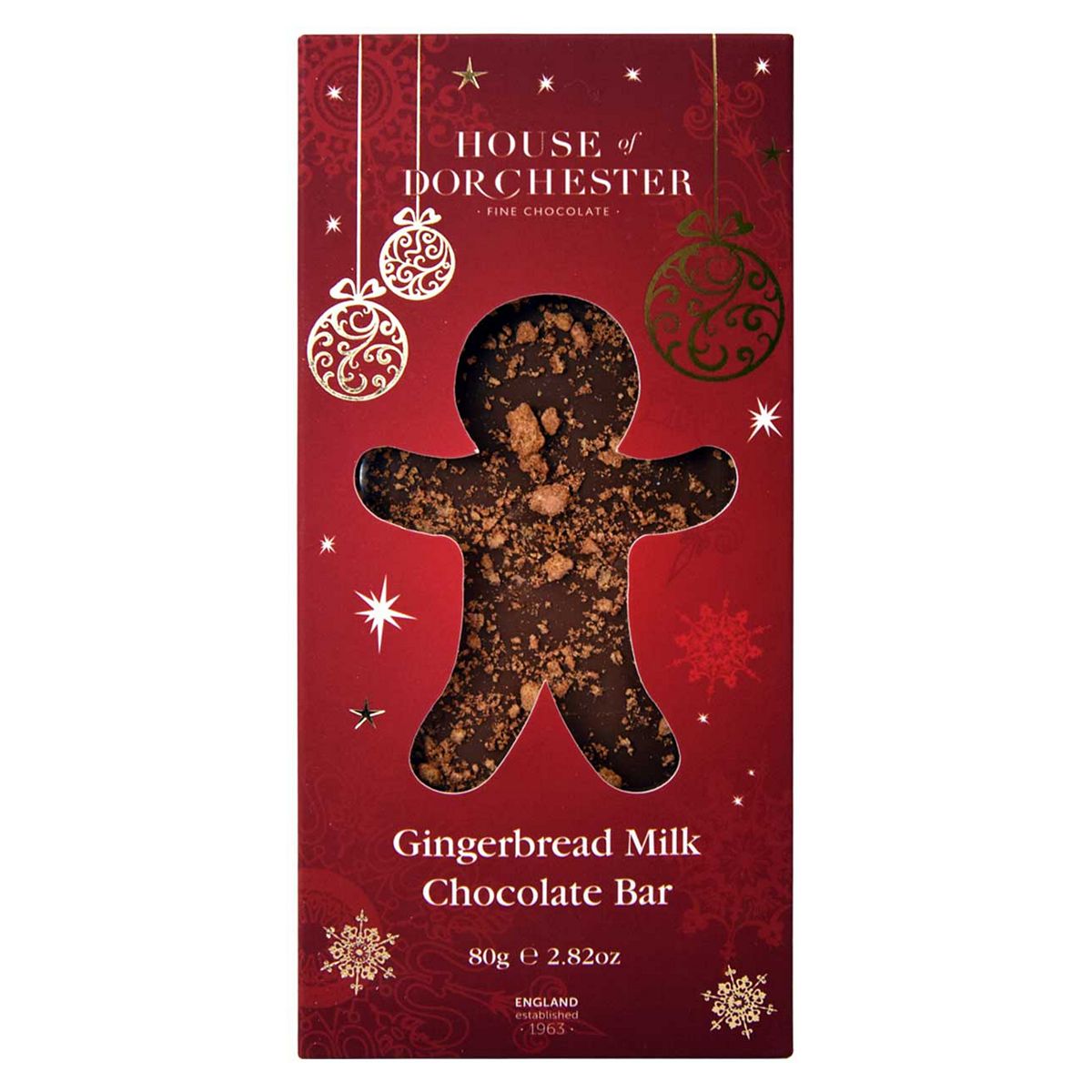 House Of Dorchester Milk Chocolate Gingerbread Bar 80G