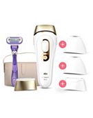 Braun IPL Silk-Expert Pro 5, At Home Hair Removal Device with Pouch,  White/Gold, PL5124 - Boots