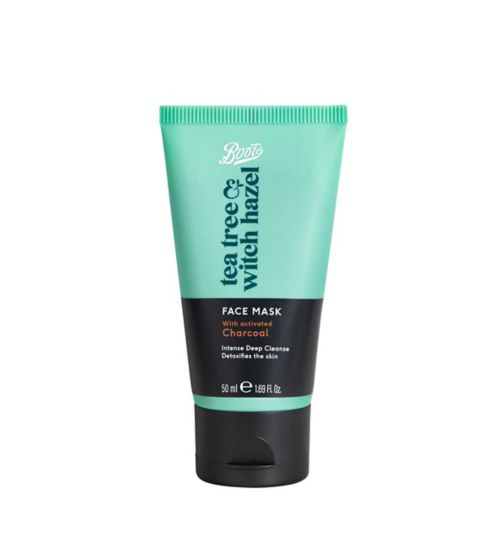Boots Tea Tree & Witch Hazel Charcoal Face Mask 50ml