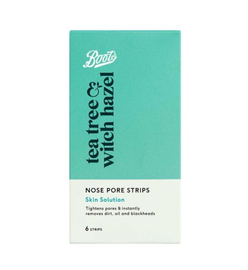 Boots Tea Tree & Witch Hazel Nose Pore Strips 6 Strips