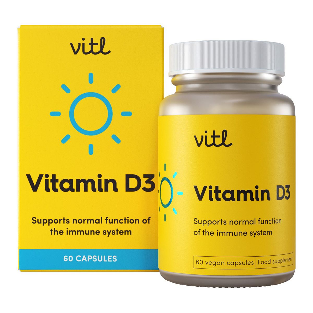 Vitl Health Goals Vitamin D3 - 60 Vegan Capsules