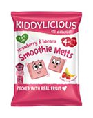 Kiddylicious Smoothie Melts, Strawberry & Banana, Infant Snack, 12months+  6g, Sweets