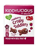 Kiddylicious Raspberry Crispy Tiddlers Infant Snack 12+ Months Multipack 4x 12g