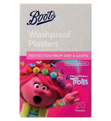 Click to view product details and reviews for Boots Trolls Washproof Plasters 20s.