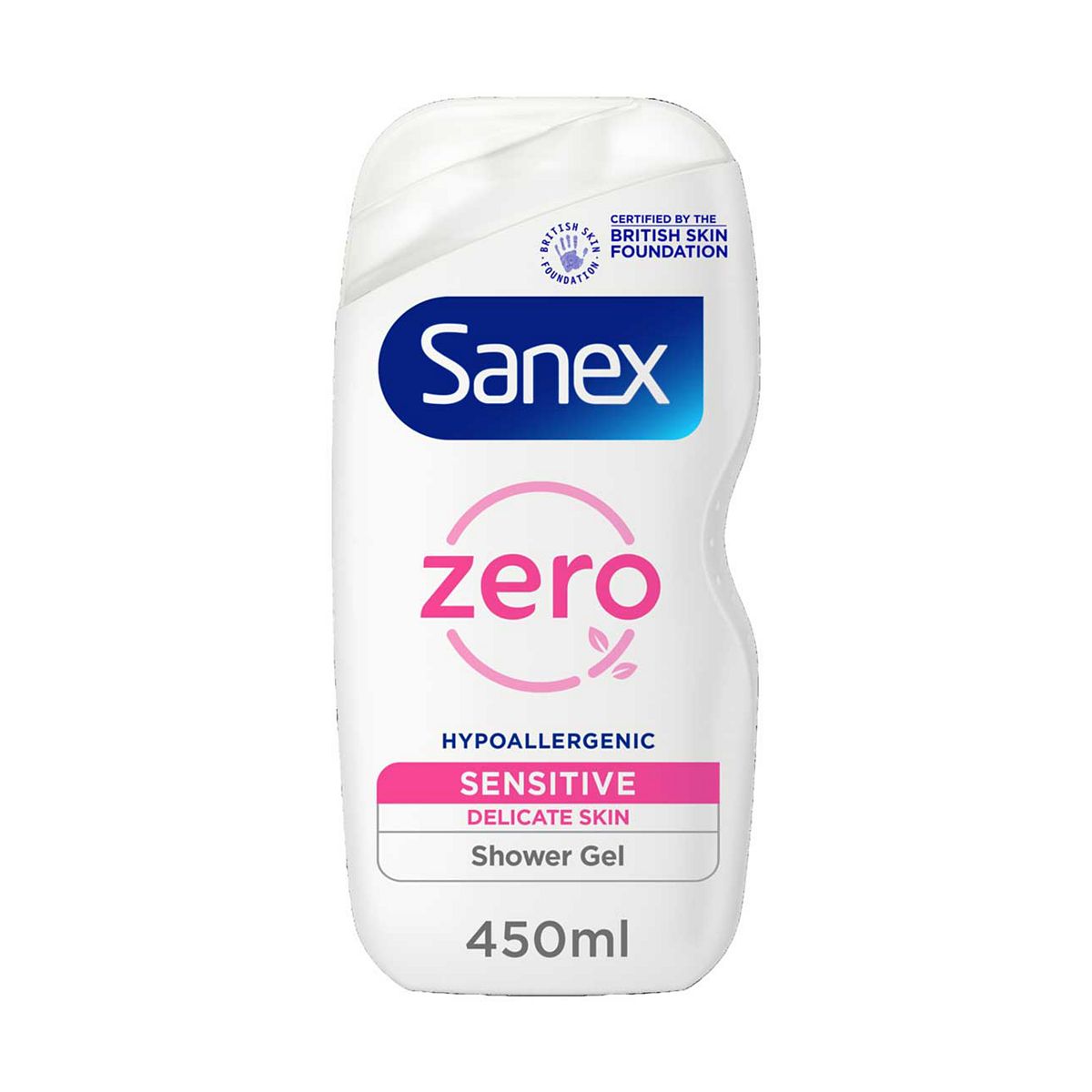 Sanex Zero% Gentle Moisture Shower Gel For Sensitive Skin 450ml