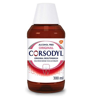 Corsodyl Medicated, Antibacterial Mouthwash, Original, Alcohol Free 300ml