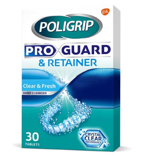 Poligrip Pro Guard & Retainer Clear & Fresh Daily Cleanser - 30 Tablets