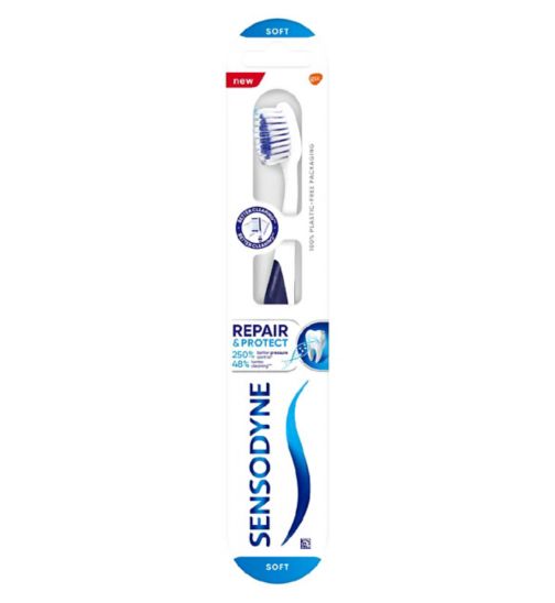 Sensodyne Sensitive Toothbrush, Repair & Protect Soft Toothbrush with Duoflex Neck