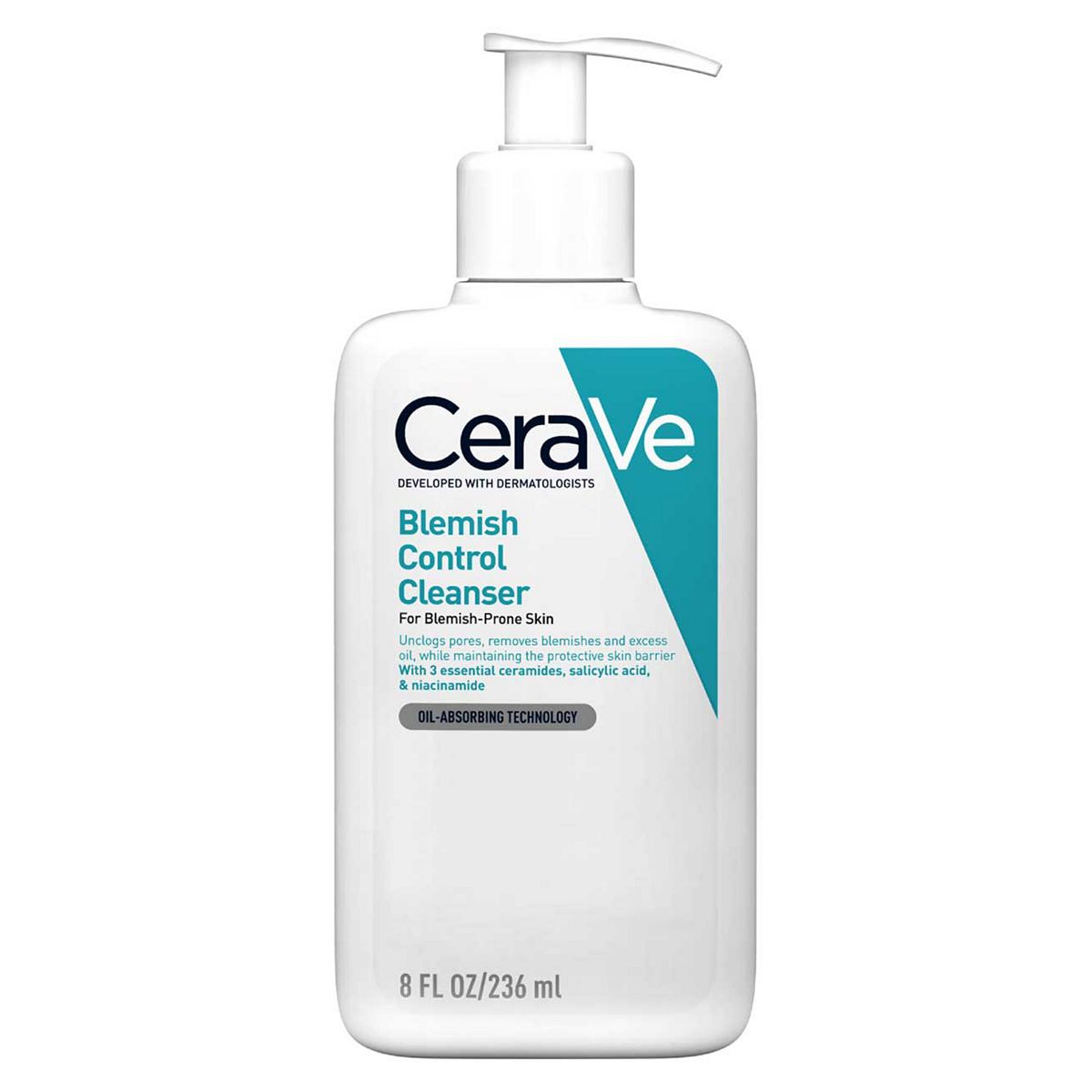 Cerave Blemish Control Face Cleanser With 2% Salicylic Acid & Niacinamide For Blemish-Prone Skin 236ml
