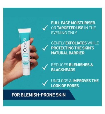 CeraVe Blemish Control Gel Moisturiser with 2% Salicylic Acid & Niacinamide for Blemish-Prone Skin 40ml (9)