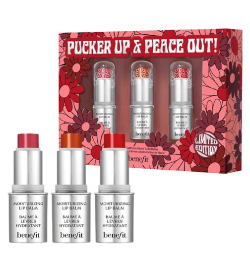 Benefit Pucker Up & Peace Out! Moisturizing Lip Balm Trio