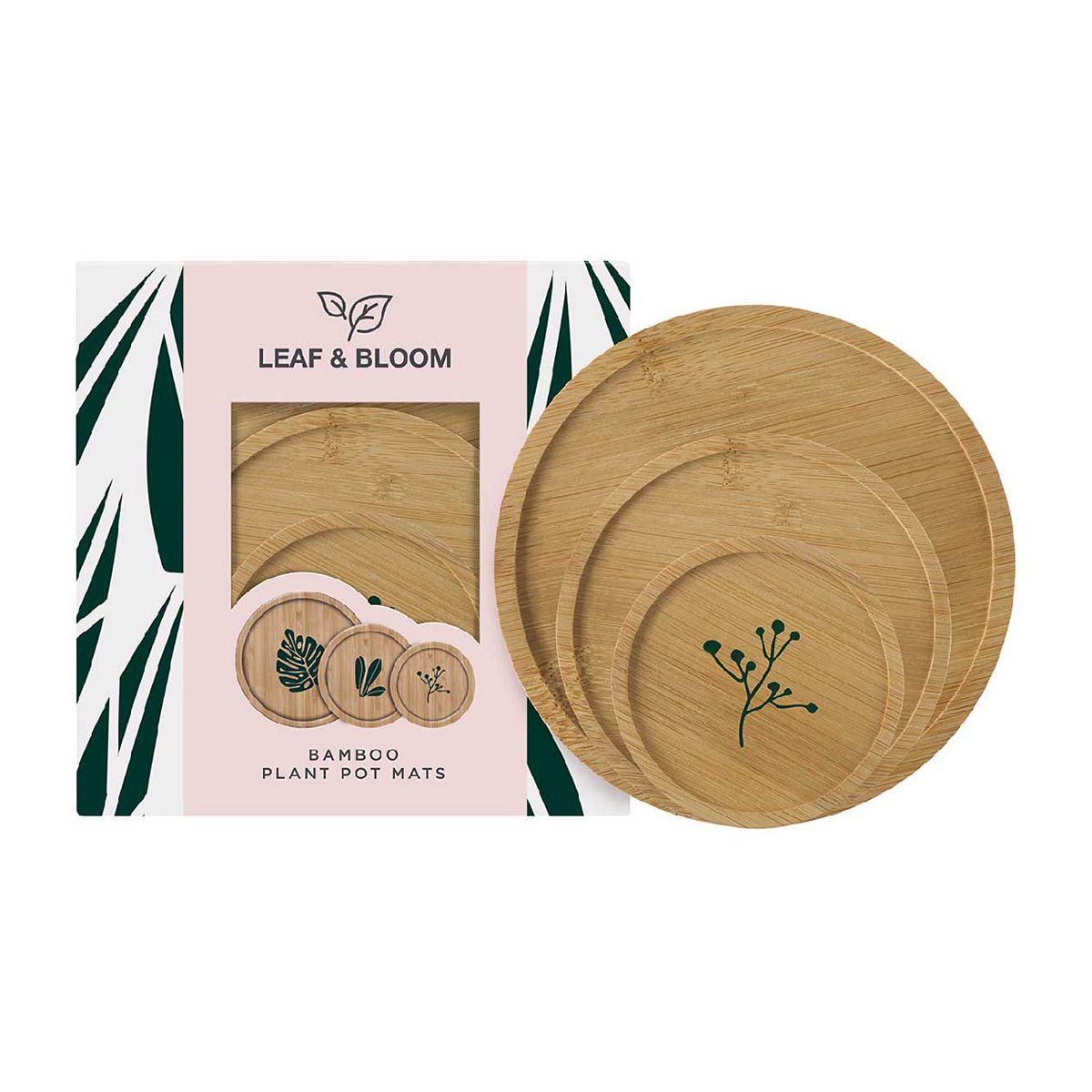 Leaf & Bloom - Bamboo Plant Pot Mats