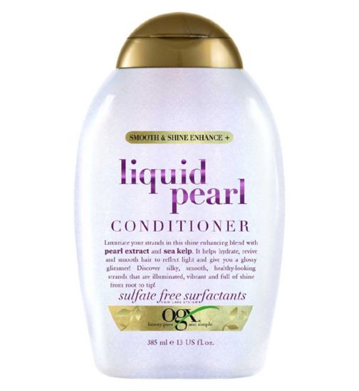 OGX Smooth & Shine Enhance+ Liquid Pearl Conditioner 385ml