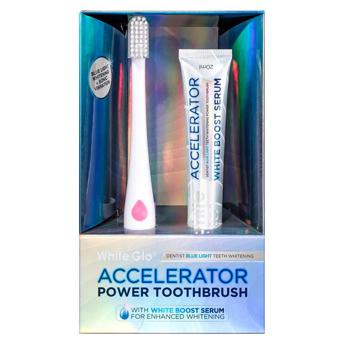 White Glo Blue Light Toothbrush And White Boost Serum Kit