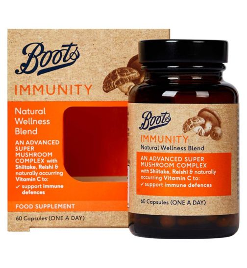 Boots Immunity Natural Wellness Blend Food Supplement 60 Capsules