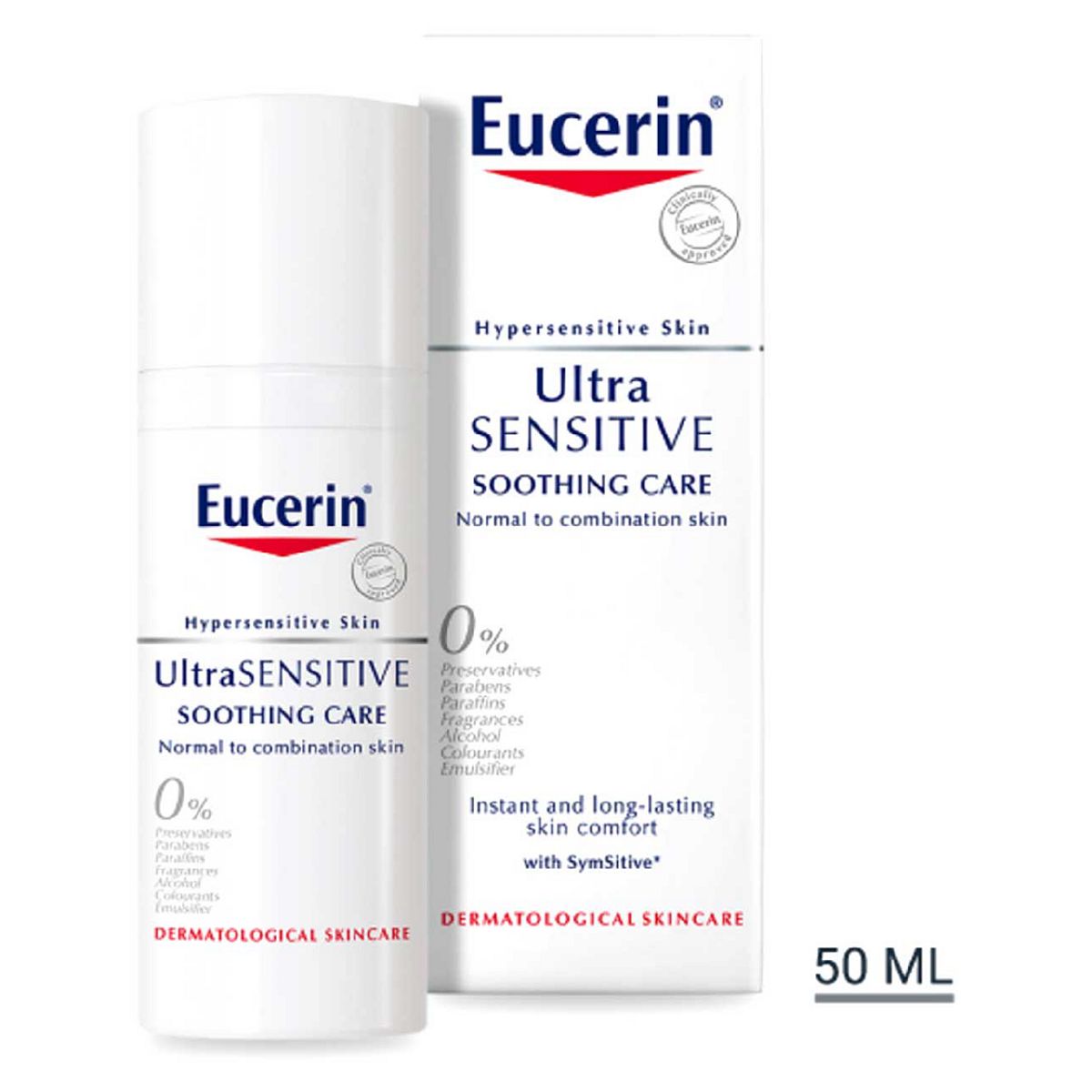 Eucerin Ultrasensitive Soothing Face Cream Moisturiser (Normal To Combination Skin) 50ml