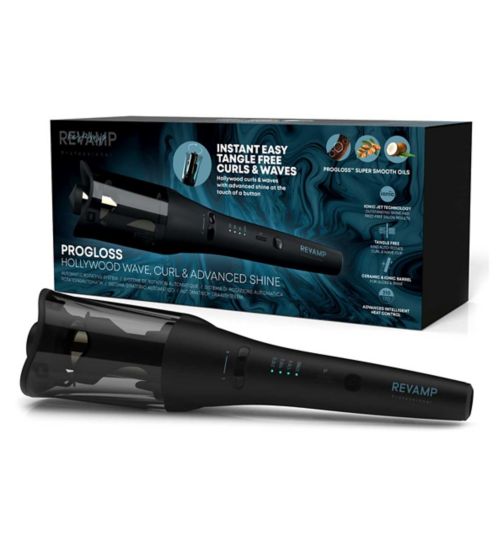Revamp Progloss™ Hollywood Wave, Curl & Advanced Shine Automatic Rotating Hair Curler