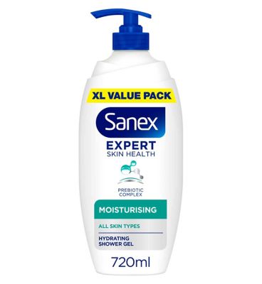 Sanex Expert Skin Health Moisturising Shower Gel Body Wash Pump 720ml