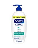 Sanex Expert Skin Health Moisturising Shower Gel Body Wash Pump 720ml