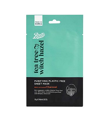 Boots Tea Tree & Witch Hazel Purifying Plastic Free Sheet Mask 18g