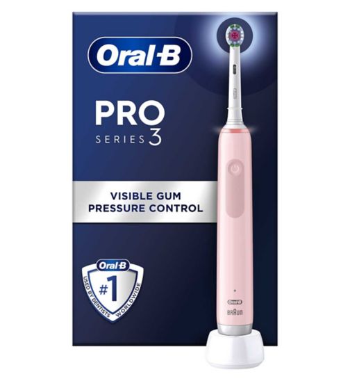 Oral-B Pro 3 3000 - Pink Electric Toothbrush Designed By Braun