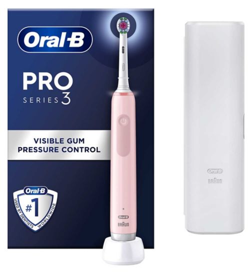 Oral-B Pro 3 - 3500 - Pink Electric Toothbrush Designed By Braun