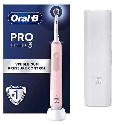 Oral B Pro 400 3D White Vitality Electric Toothbrush with (2) Brush Heads,  Rechargeable, Blue