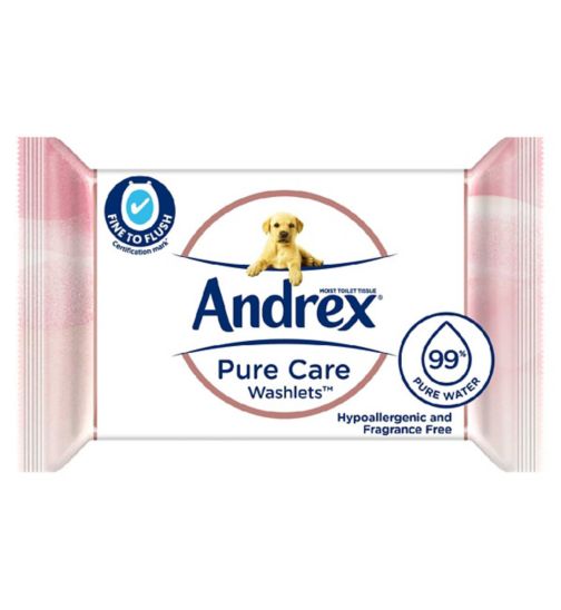 Andrex® Pure Care Washlets Moist Toilet Tissue Single Pack (36 sheets)